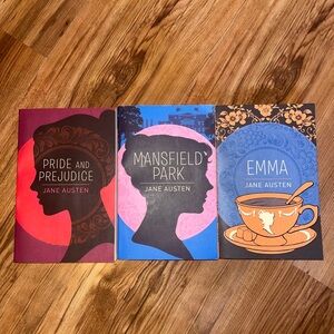 Jane Austen Book Set - Pride and Prejudice, Mansfield Park, Emma